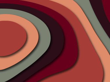 Renkli oyma sanat. Kağıt arka plan şekilleri kesim kağıdı ile kesin. İş sunumları, el ilanları, afişler, davetler için şablon tasarım düzen