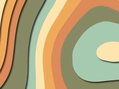 Renkli oyma sanat. Kağıt arka plan şekilleri kesim kağıdı ile kesin. İş sunumları, el ilanları, afişler, davetler için şablon tasarım düzen