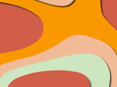 Renkli oyma sanat. Kağıt arka plan şekilleri kesim kağıdı ile kesin. İş sunumları, el ilanları, afişler, davetler için şablon tasarım düzen