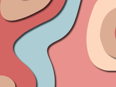 Renkli oyma sanat. Kağıt arka plan şekilleri kesim kağıdı ile kesin. İş sunumları, el ilanları, afişler, davetler için şablon tasarım düzen