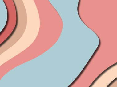 Renkli oyma sanat. Kağıt arka plan şekilleri kesim kağıdı ile kesin. İş sunumları, el ilanları, afişler, davetler için şablon tasarım düzen