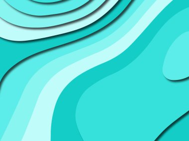 Renkli oyma sanat. Kağıt arka plan şekilleri kesim kağıdı ile kesin. İş sunumları, el ilanları, afişler, davetler için şablon tasarım düzen