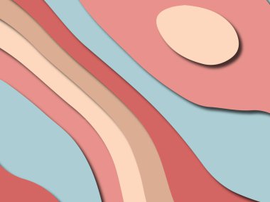 Renkli oyma sanat. Kağıt arka plan şekilleri kesim kağıdı ile kesin. İş sunumları, el ilanları, afişler, davetler için şablon tasarım düzen