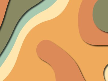 Renkli oyma sanat. Kağıt arka plan şekilleri kesim kağıdı ile kesin. İş sunumları, el ilanları, afişler, davetler için şablon tasarım düzen