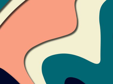 Renkli oyma sanat. Kağıt arka plan şekilleri kesim kağıdı ile kesin. İş sunumları, el ilanları, afişler, davetler için şablon tasarım düzen