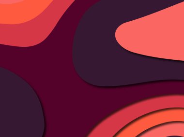 Renkli oyma sanat. Kağıt arka plan şekilleri kesim kağıdı ile kesin. İş sunumları, el ilanları, afişler, davetler için şablon tasarım düzen