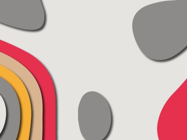 Renkli oyma sanat. Kağıt arka plan şekilleri kesim kağıdı ile kesin. İş sunumları, el ilanları, afişler, davetler için şablon tasarım düzen