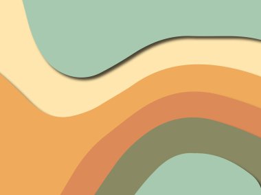 Renkli oyma sanat. Kağıt arka plan şekilleri kesim kağıdı ile kesin. İş sunumları, el ilanları, afişler, davetler için şablon tasarım düzen