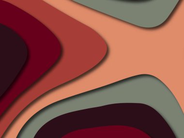 Renkli oyma sanat. Kağıt arka plan şekilleri kesim kağıdı ile kesin. İş sunumları, el ilanları, afişler, davetler için şablon tasarım düzen