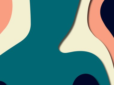 Renkli oyma sanat. Kağıt arka plan şekilleri kesim kağıdı ile kesin. İş sunumları, el ilanları, afişler, davetler için şablon tasarım düzen