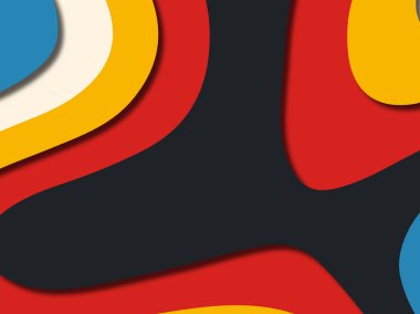 Renkli oyma sanat. Kağıt arka plan şekilleri kesim kağıdı ile kesin. İş sunumları, el ilanları, afişler, davetler için şablon tasarım düzen