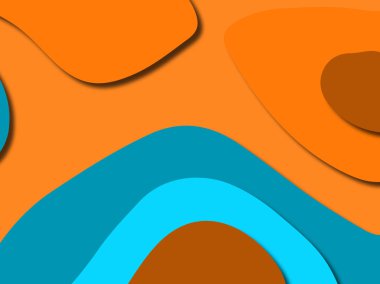 Renkli oyma sanat. Kağıt arka plan şekilleri kesim kağıdı ile kesin. İş sunumları, el ilanları, afişler, davetler için şablon tasarım düzen