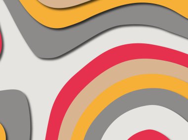 Renkli oyma sanat. Kağıt arka plan şekilleri kesim kağıdı ile kesin. İş sunumları, el ilanları, afişler, davetler için şablon tasarım düzen