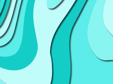 Renkli oyma sanat. Kağıt arka plan şekilleri kesim kağıdı ile kesin. İş sunumları, el ilanları, afişler, davetler için şablon tasarım düzen