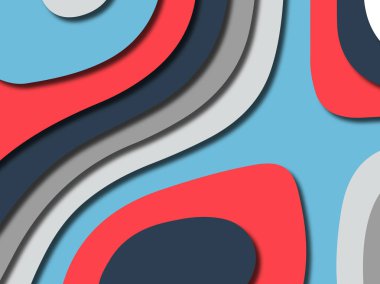 Renkli oyma sanat. Kağıt arka plan şekilleri kesim kağıdı ile kesin. İş sunumları, el ilanları, afişler, davetler için şablon tasarım düzen