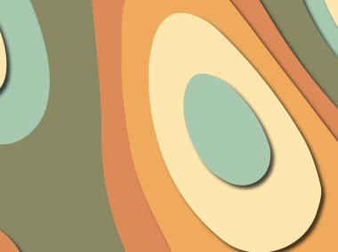 Renkli oyma sanat. Kağıt arka plan şekilleri kesim kağıdı ile kesin. İş sunumları, el ilanları, afişler, davetler için şablon tasarım düzen