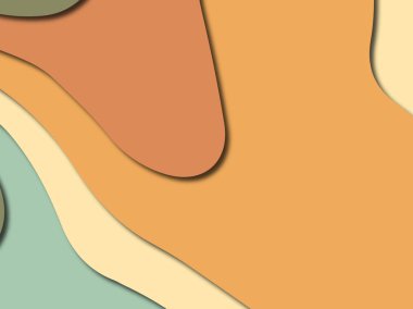 Renkli oyma sanat. Kağıt arka plan şekilleri kesim kağıdı ile kesin. İş sunumları, el ilanları, afişler, davetler için şablon tasarım düzen