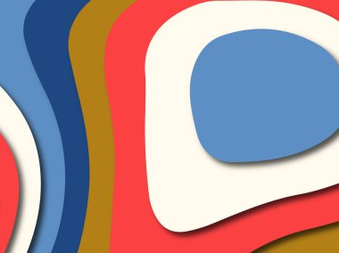 Renkli oyma sanat. Kağıt arka plan şekilleri kesim kağıdı ile kesin. İş sunumları, el ilanları, afişler, davetler için şablon tasarım düzen