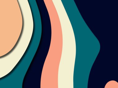 Renkli oyma sanat. Kağıt arka plan şekilleri kesim kağıdı ile kesin. İş sunumları, el ilanları, afişler, davetler için şablon tasarım düzen