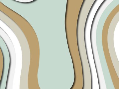 Renkli oyma sanat. Kağıt arka plan şekilleri kesim kağıdı ile kesin. İş sunumları, el ilanları, afişler, davetler için şablon tasarım düzen