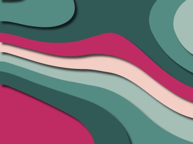 Renkli oyma sanat. Kağıt arka plan şekilleri kesim kağıdı ile kesin. İş sunumları, el ilanları, afişler, davetler için şablon tasarım düzen