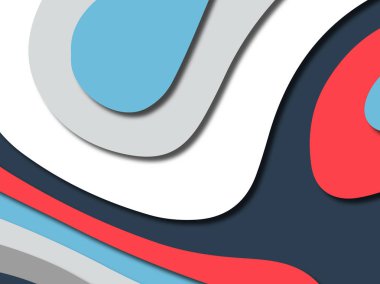 Renkli oyma sanat. Kağıt arka plan şekilleri kesim kağıdı ile kesin. İş sunumları, el ilanları, afişler, davetler için şablon tasarım düzen