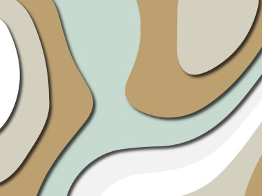 Renkli oyma sanat. Kağıt arka plan şekilleri kesim kağıdı ile kesin. İş sunumları, el ilanları, afişler, davetler için şablon tasarım düzen