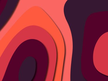 Renkli oyma sanat. Kağıt arka plan şekilleri kesim kağıdı ile kesin. İş sunumları, el ilanları, afişler, davetler için şablon tasarım düzen