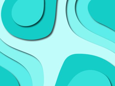 Renkli oyma sanat. Kağıt arka plan şekilleri kesim kağıdı ile kesin. İş sunumları, el ilanları, afişler, davetler için şablon tasarım düzen