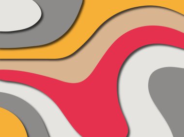 Renkli oyma sanat. Kağıt arka plan şekilleri kesim kağıdı ile kesin. İş sunumları, el ilanları, afişler, davetler için şablon tasarım düzen