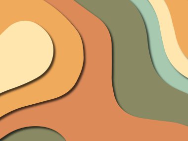 Renkli oyma sanat. Kağıt arka plan şekilleri kesim kağıdı ile kesin. İş sunumları, el ilanları, afişler, davetler için şablon tasarım düzen