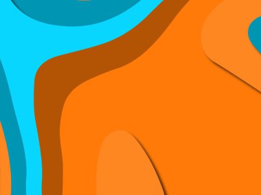 Renkli oyma sanat. Kağıt arka plan şekilleri kesim kağıdı ile kesin. İş sunumları, el ilanları, afişler, davetler için şablon tasarım düzen