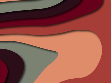 Renkli oyma sanat. Kağıt arka plan şekilleri kesim kağıdı ile kesin. İş sunumları, el ilanları, afişler, davetler için şablon tasarım düzen