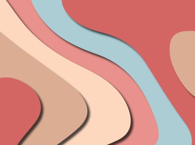 Renkli oyma sanat. Kağıt arka plan şekilleri kesim kağıdı ile kesin. İş sunumları, el ilanları, afişler, davetler için şablon tasarım düzen