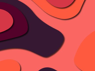 Renkli oyma sanat. Kağıt arka plan şekilleri kesim kağıdı ile kesin. İş sunumları, el ilanları, afişler, davetler için şablon tasarım düzen