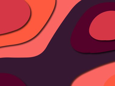 Renkli oyma sanat. Kağıt arka plan şekilleri kesim kağıdı ile kesin. İş sunumları, el ilanları, afişler, davetler için şablon tasarım düzen