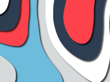 Renkli oyma sanat. Kağıt arka plan şekilleri kesim kağıdı ile kesin. İş sunumları, el ilanları, afişler, davetler için şablon tasarım düzen