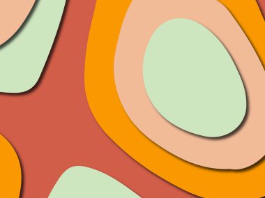 Renkli oyma sanat. Kağıt arka plan şekilleri kesim kağıdı ile kesin. İş sunumları, el ilanları, afişler, davetler için şablon tasarım düzen