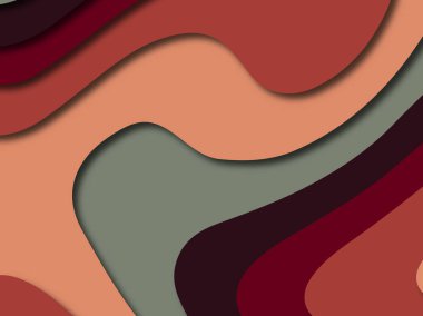 Renkli oyma sanat. Kağıt arka plan şekilleri kesim kağıdı ile kesin. İş sunumları, el ilanları, afişler, davetler için şablon tasarım düzen