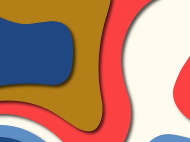 Renkli oyma sanat. Kağıt arka plan şekilleri kesim kağıdı ile kesin. İş sunumları, el ilanları, afişler, davetler için şablon tasarım düzen