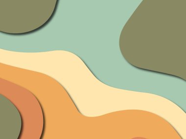 Renkli oyma sanat. Kağıt arka plan şekilleri kesim kağıdı ile kesin. İş sunumları, el ilanları, afişler, davetler için şablon tasarım düzen