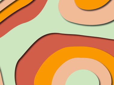 Renkli oyma sanat. Kağıt arka plan şekilleri kesim kağıdı ile kesin. İş sunumları, el ilanları, afişler, davetler için şablon tasarım düzen