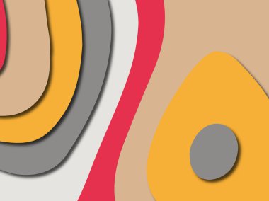 Renkli oyma sanat. Kağıt arka plan şekilleri kesim kağıdı ile kesin. İş sunumları, el ilanları, afişler, davetler için şablon tasarım düzen