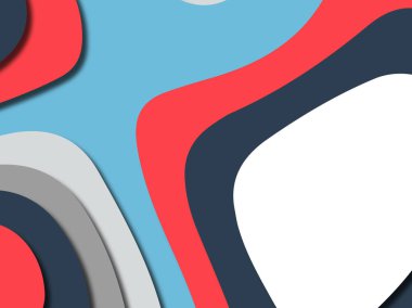 Renkli oyma sanat. Kağıt arka plan şekilleri kesim kağıdı ile kesin. İş sunumları, el ilanları, afişler, davetler için şablon tasarım düzen