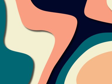 Renkli oyma sanat. Kağıt arka plan şekilleri kesim kağıdı ile kesin. İş sunumları, el ilanları, afişler, davetler için şablon tasarım düzen