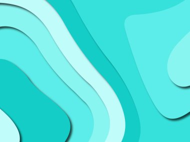 Renkli oyma sanat. Kağıt arka plan şekilleri kesim kağıdı ile kesin. İş sunumları, el ilanları, afişler, davetler için şablon tasarım düzen