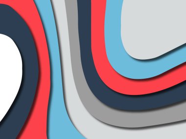 Renkli oyma sanat. Kağıt arka plan şekilleri kesim kağıdı ile kesin. İş sunumları, el ilanları, afişler, davetler için şablon tasarım düzen