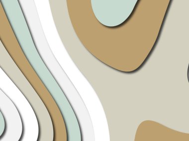 Renkli oyma sanat. Kağıt arka plan şekilleri kesim kağıdı ile kesin. İş sunumları, el ilanları, afişler, davetler için şablon tasarım düzen