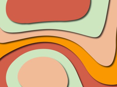 Renkli oyma sanat. Kağıt arka plan şekilleri kesim kağıdı ile kesin. İş sunumları, el ilanları, afişler, davetler için şablon tasarım düzen