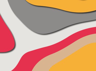 Renkli oyma sanat. Kağıt arka plan şekilleri kesim kağıdı ile kesin. İş sunumları, el ilanları, afişler, davetler için şablon tasarım düzen